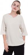 soojun women's essential casual loose cotton linen tops blouses - perfect for everyday wear! logo