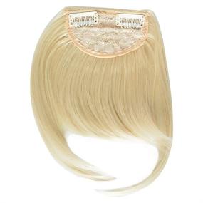 img 1 attached to Synthetic 1 Piece Layered Clip In Hair Bangs Fringe Hair Extensions - Blonde Color - REECHO Fashion Full Length