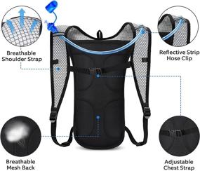 img 2 attached to Stay Refreshed and Fueled with the GIEMIT Hydration Pack: 2L Water Bladder, Lightweight Rucksack for Climbing, Hiking, and Cycling