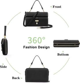 img 3 attached to Black Crossbody Wallet with Smartphone Blocking: Women's Handbags & Wallets