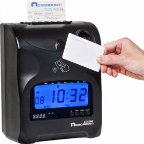 img 2 attached to Часы времени развертки пальца Acroprint ATR360 биометрические с цифровым дисплеем для эффективного отслеживания времени
