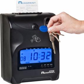 img 1 attached to Часы времени развертки пальца Acroprint ATR360 биометрические с цифровым дисплеем для эффективного отслеживания времени