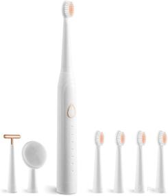 img 4 attached to Electric Toothbrush Brushing Waterproof Head White