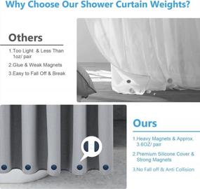 img 1 attached to Prevent Shower Curtain Blowing With Never Rust Magnets - Dark Blue, 5 Pairs/10Pcs