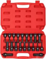 🔧 kboisha 1/2-inch impact hex driver set, 20-piece sae and metric socket set 1/4” - 3/4”, 6mm - 19mm cr-mo steel sockets | ansi standards compliant | with sturdy storage case логотип