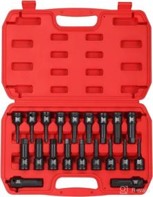 img 4 attached to 🔧 KBOISHA 1/2-Inch Impact Hex Driver Set, 20-Piece SAE and Metric Socket Set 1/4” - 3/4”, 6mm - 19mm CR-MO Steel Sockets | ANSI Standards Compliant | With Sturdy Storage Case