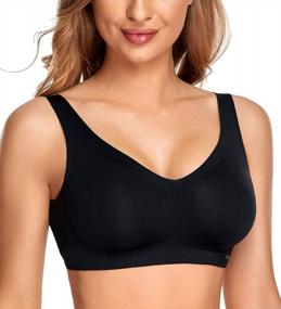 img 2 attached to JOATEAY Women'S Sleep Bra: Soft V-Neck Wireless Leisure Bras With Removable Pads