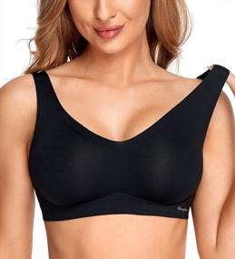 img 4 attached to JOATEAY Women'S Sleep Bra: Soft V-Neck Wireless Leisure Bras With Removable Pads
