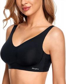 img 3 attached to JOATEAY Women'S Sleep Bra: Soft V-Neck Wireless Leisure Bras With Removable Pads