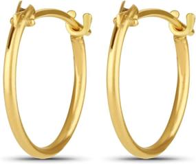 img 1 attached to 💫 12mm Diameter 14kt Yellow Gold Hoop Earrings - Enhancing SEO