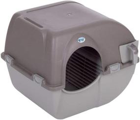 img 1 attached to 🐾 Looking for a Hassle-Free Litter Box? Check out the Omega Paw RA20 Self Cleaning Litter Box (Small, 17 Inch W x 20 Inch D x 16 Inch H)