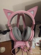 img 1 attached to 💖 Razer Kraken Kitty RGB Gaming Headset: Immersive THX 7.1 Surround Sound, Chroma Lighting, Noise Cancelling Mic - Lightweight Aluminum Frame - PC Gaming, Quartz Pink review by Virot Moonla ᠌