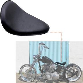 img 4 attached to 🏍️ Innoglow Solo Motorcycle Seat in Black - Ideal for Harley, Yamaha, Kawasaki, Suzuki Sportster, Chopper & Bobber Custom Bikes