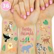 wild jungle temporary tattoos - 36 unique elephant, giraffe, and tiger styles ideal for safari-themed parties, baby showers, and arts and crafts logo