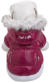 img 2 attached to Medium Pet Life Fashion Parka with Removable Hood - Metallic Pink