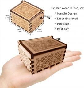 img 2 attached to You Are My Sunshine Music Box, Gift For Mom From Son, Wood Laser Engraved Vintage Music Boxes, Unique Best Gift For Mother'S Day, Birthday/Christmas (Son To Mom)