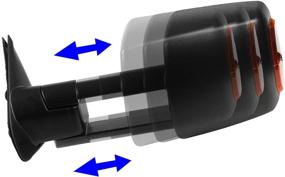 img 2 attached to Enhance Your Toyota Tacoma's Towing Performance with DNA Motoring TWM-071-T888-BK-AM Pair Powered+Heated Towing Mirrors w/LED Turn Signal Light (Compatible with 2005-2015 Tacoma Models)