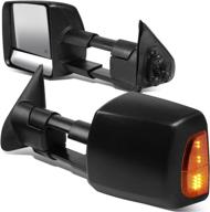 enhance your toyota tacoma's towing performance with dna motoring twm-071-t888-bk-am pair powered+heated towing mirrors w/led turn signal light (compatible with 2005-2015 tacoma models) логотип