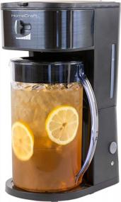 img 4 attached to HomeCraft HCIT3BS 3-Quart Black Stainless Steel Café' Iced Tea And Coffee Brewing System, 12 Cups, Strength Selector & Infuser Chamber, Perfect For Lattes, Lemonade, Flavored Water, Large Pitcher