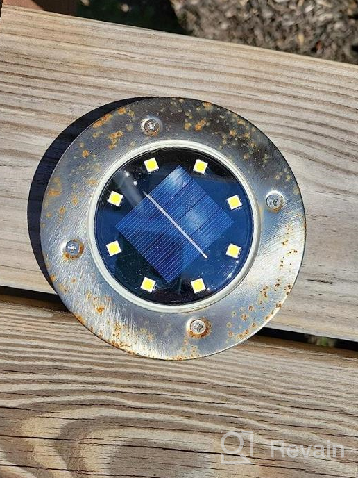 img 1 attached to Upgrade Your Garden With ZGWJ Solar Ground Lights - Brighten Up Your Landscape With 8 LED Disk Lights For Lawn, Pathway, Yard, Deck, Patio & Walkway (White) review by Don Santos