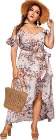 img 1 attached to Milumia Women Shoulder Floral Dress Women's Clothing ~ Dresses