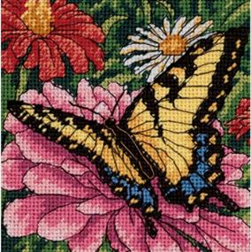 img 1 attached to Dimensions Needlecrafts Needlepoint Butterfly Zinnia