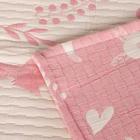 img 2 attached to Super Soft And Warm Muslin Cotton Jacquard Baby Blanket - Lightweight, All-Seasons Toddler Bed Blanket, Perfect Decoration Gift For Your Little One - 30"X40" Pink Owl Design By NTBAY
