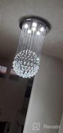 img 1 attached to Saint Mossi Chandelier Modern K9 Crystal Raindrop Chandelier Lighting Flush Mount LED Ceiling Light Fixture Pendant Lamp For Dining Room Bathroom Bedroom Livingroom 6 GU10 LED Bulbs Required H32 X D18 review by Jason Elliss