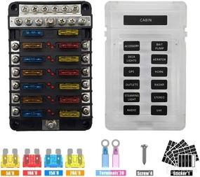 img 4 attached to Jamgoer 12 Way Blade Circuit Fuse Box Block Holder: Ultimate Protection and Waterproof Cap for Automotive Car Truck Marine RV Boat