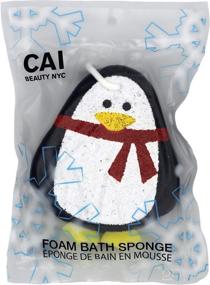 img 1 attached to 🐧 Deluxe Kids & Baby Animal Bath Sponge: Adorable Penguin Design!