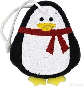 img 2 attached to 🐧 Deluxe Kids & Baby Animal Bath Sponge: Adorable Penguin Design!