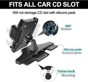 img 2 attached to EXSHOW CD Slot Car Phone Holder - One-Handed CD Player Cell Phone Mount for iPhone 11 Pro Max, XR, XS, Samsung S10, S9, Note10, Google, LG, Moto, and More