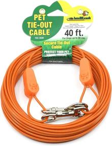 img 2 attached to IntelliLeash Tie-Out Cables: Up to 100ft for Large Dog Breeds - Max 250lbs (35lb / 40ft)