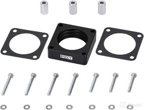 img 4 attached to 🔧 PQY Throttle Body Spacer for 1991-2006 Jeep Wrangler TJ YJ LJ Cherokee XJ 2.5L/4.0L Gas Engine MJ with Gasket - 1-Inch Manifold Carb Raise in Black