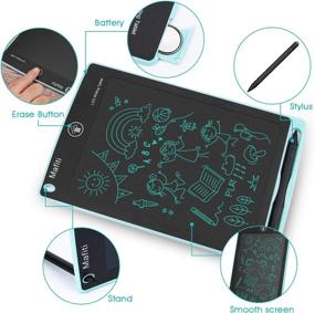 img 1 attached to Mafiti 8.5 Inch LCD Writing Tablet: Portable Doodle Board for 📝 Kids & Adults - Perfect for Office Memo, Home Whiteboard & Cyan Drawing