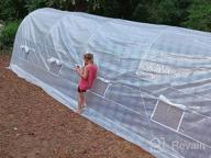 img 1 attached to Portable 26' X 10' X 7' Greenhouse With Walk-In Tunnel Design For Large Gardening Plants, Hot House And Plant Tent In White By YOLENY review by Star Bell