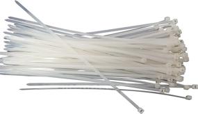 img 2 attached to NiftyPlaza 12 Inch Cable Ties: Heavy Duty UV Weather Resistant Nylon Wrap Zip Ties (100 Natural/Clear, 75 lbs Tensile Strength) - Find the Right Cable Management Solution