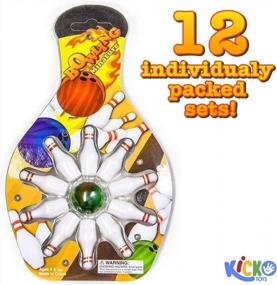 img 3 attached to Получите удовольствие от игры в боулинг с набором из 12 миниатюр Kicko'S - идеально подходит для детей, вечеринок и развлечений!