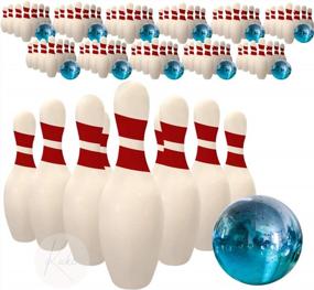 img 4 attached to Get Rolling With Kicko'S 12 Pack Miniature Bowling Game Set - Perfect For Kids, Parties And Fun!