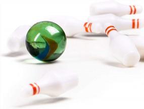 img 1 attached to Get Rolling With Kicko'S 12 Pack Miniature Bowling Game Set - Perfect For Kids, Parties And Fun!