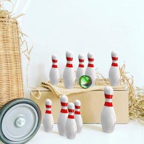 img 2 attached to Get Rolling With Kicko'S 12 Pack Miniature Bowling Game Set - Perfect For Kids, Parties And Fun!