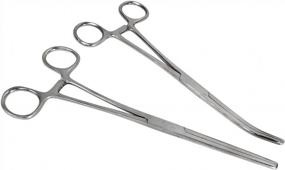 img 4 attached to 8-Inch Locking Hemostat Set With Straight And Curved Tips - HTS 161S2, 2-Piece