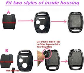 img 1 attached to Enhance Your Honda Key Fob: Black Replacement Shell Case with Screwdriver - Fits Accord Crosstour/Civic/CR-V/CR-Z/Fit/Odyssey (2+1 Buttons)