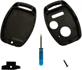 img 4 attached to Enhance Your Honda Key Fob: Black Replacement Shell Case with Screwdriver - Fits Accord Crosstour/Civic/CR-V/CR-Z/Fit/Odyssey (2+1 Buttons)