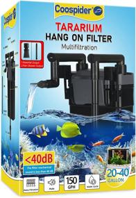 img 4 attached to 🐠 TARARIUM Hang on Back Canister Filter | Crystal 150GPH for 20-40 Gal. Tank | Multi-Stage Silent Filtration System for Freshwater & Saltwater Aquariums