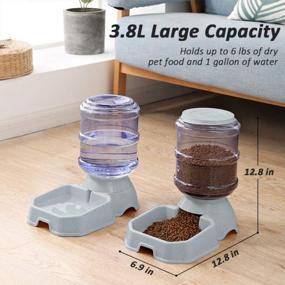 img 2 attached to Automatic Pet Feeder And Water Dispenser For Dogs, Cats And More - BPA-Free, Gravity Refill, Easy To Clean And Self-Feeding - Ideal For Small To Large Pets, Kittens, Puppies, Rabbits And Bunnies.