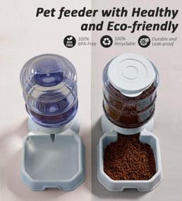 img 3 attached to Automatic Pet Feeder And Water Dispenser For Dogs, Cats And More - BPA-Free, Gravity Refill, Easy To Clean And Self-Feeding - Ideal For Small To Large Pets, Kittens, Puppies, Rabbits And Bunnies.