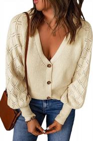 img 4 attached to Stay Cozy And Stylish: KIRUNDO Women'S Long Sleeve V Neck Cardigan For Fall And Winter