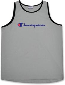 img 4 attached to Champion Mens Tall Swim Script Men's Clothing ~ Shirts