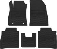 biosp car floor mats for nissan sentra 2012-2019 - heavy duty rubber liners with custom fit - full black vehicle carpet - all weather guard - odorless logo